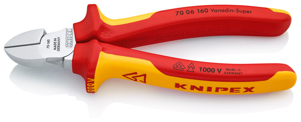 IMPA 611727 VDE-PLIER DIAGONAL CUTTING 160mm (1000 Volt)  KNIPEX