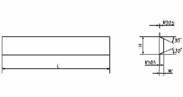 IMPA 632652 TOOL BIT PLATE CUTTING-OFF HSS 3/32"x 5/8"x 5"