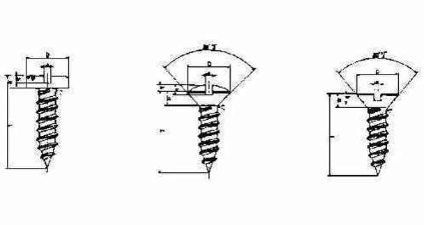 IMPA 694401 TAPPING SCREW PAN HEAD 3,5x16mm DIN7981-STEEL ZINC