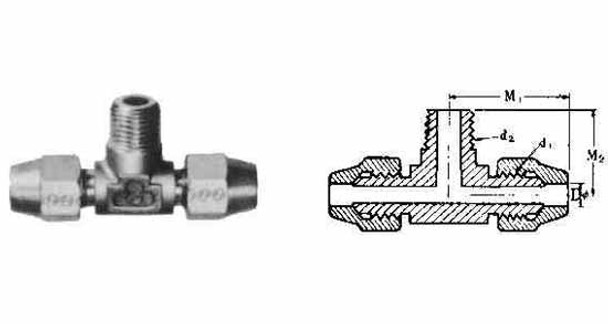 IMPA 733781 FLARED MALE BRANCH TEE BRASS 6mm x BSP 1/8"