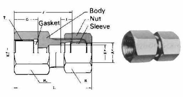 IMPA 734032 FLARELESS FEMALE CONNECTOR BRASS 4mm x BSP 3/8"