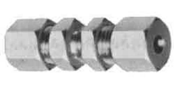 IMPA 734052 FLARELESS BULKHEAD UNION BRASS for tube 6mm (L)