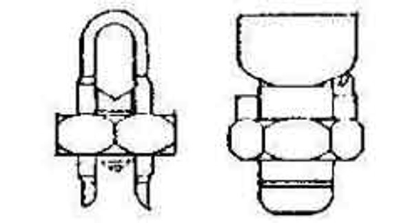 IMPA 794743 ANTENNA CLAMP 6-25mm2 BRASS