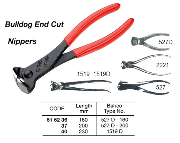 IMPA 616239 PLIER BULLDOG END CUTTING 160mm INSULATED   GERMAN