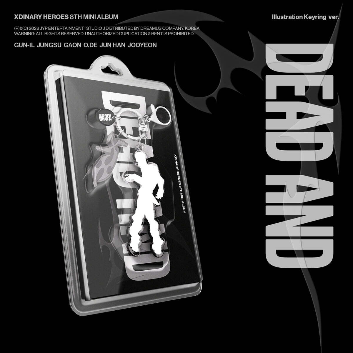 XDINARY HEROES 8th Mini Album [DEAD AND] ILLUSTRATION KEYRING VER