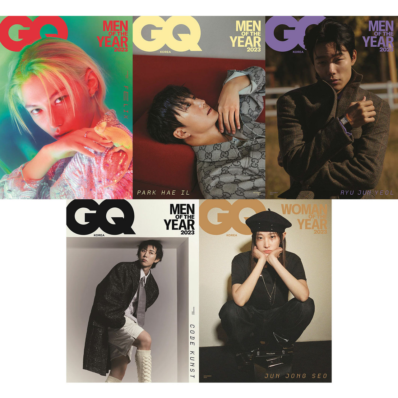Magazine GQ Korea December 2023 [Cover : Stray Kids Felix / Park