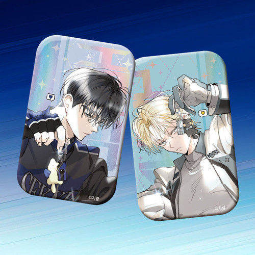 [ A World Without You ] Square Holographic Can Badge