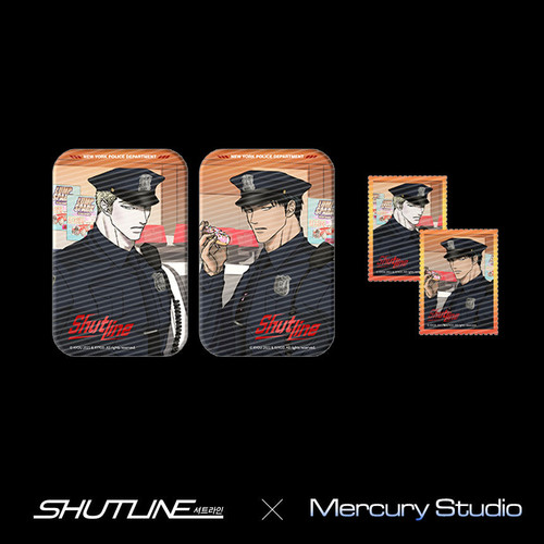 [ Shutline ] Square Can Badge Set - Work Time