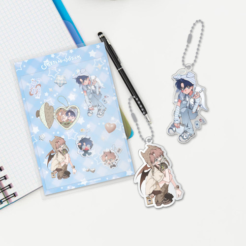 [ Sketch ] Acrylic Keyring Sticker Set