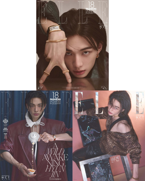 Magazine Elle Korea Apr. 2026 [Cover: Stray Kids Hyunjin] + Bonus Book (Cover: NCT Wish)