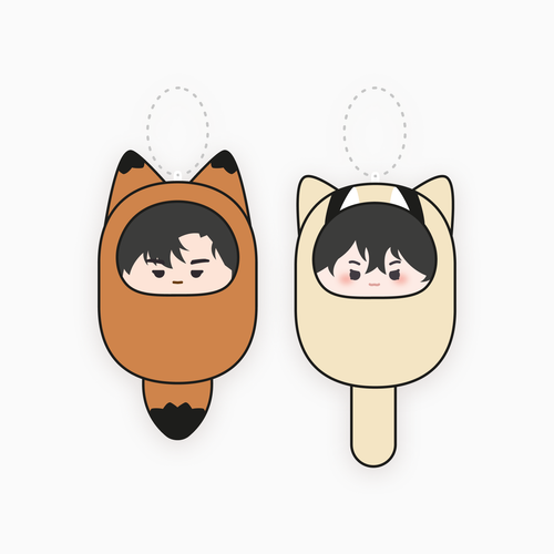 [ The Evolution of Species ] Animal Plush Keyring