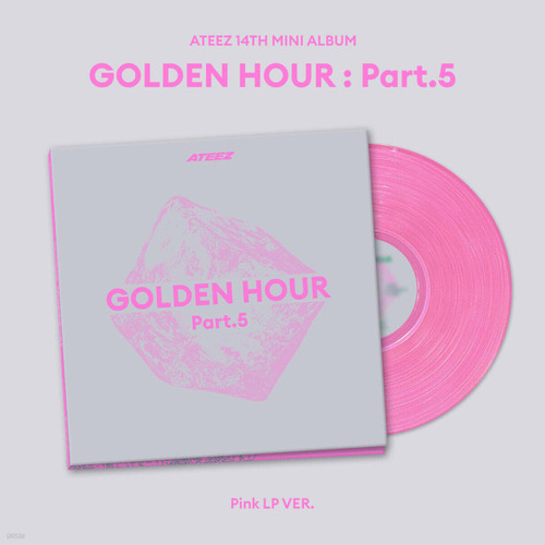 ATEEZ 14th Mini Album [GOLDEN HOUR : PART.5] PINK LP Vinyl