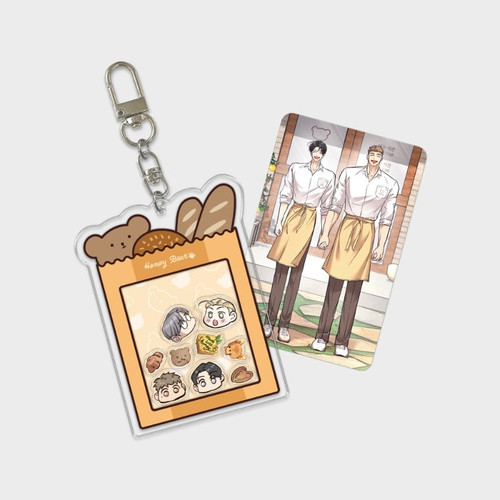 [ Honey Bear 2 ] Acrylic Shaker Keyring + Photocard