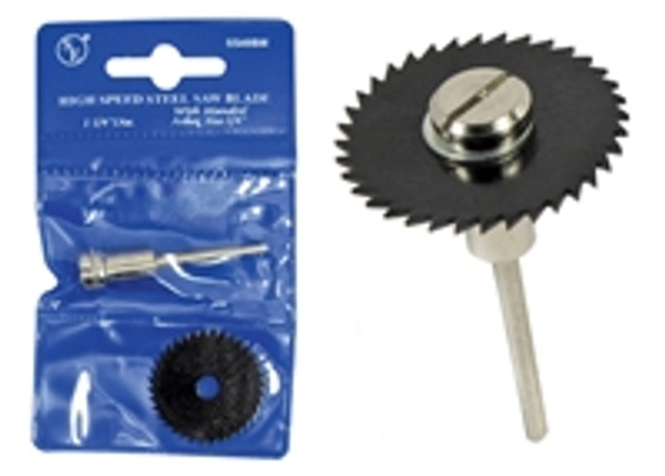 SE1/4" High Speed, Black Steel Mini Saw Blade with Mandrel (36 Teeth)