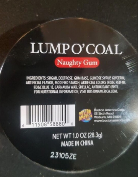 Lump of Coal Gag Gift Contains Chewing Gum - For the extra naughty