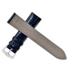 Crocodile Orange Stitch (Blue) Genuine Leather Watch Strap