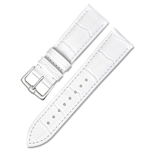 Crocodile (White) Genuine Leather Watch Strap