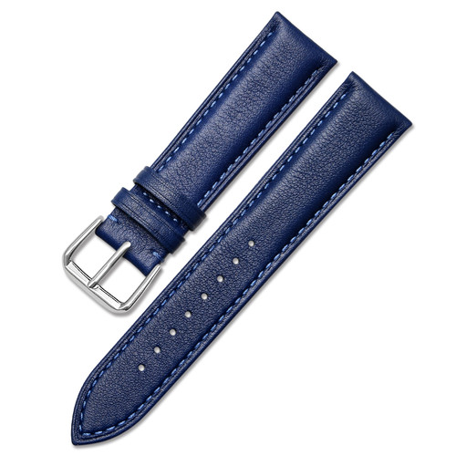 Natural (Blue) Genuine Leather Watch Strap