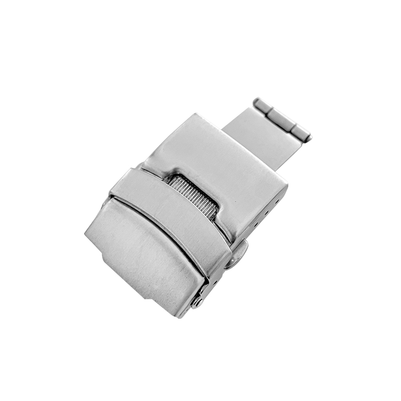 3 Fold Push Button Clasp with Safety (Stainless Steel) Watch Band