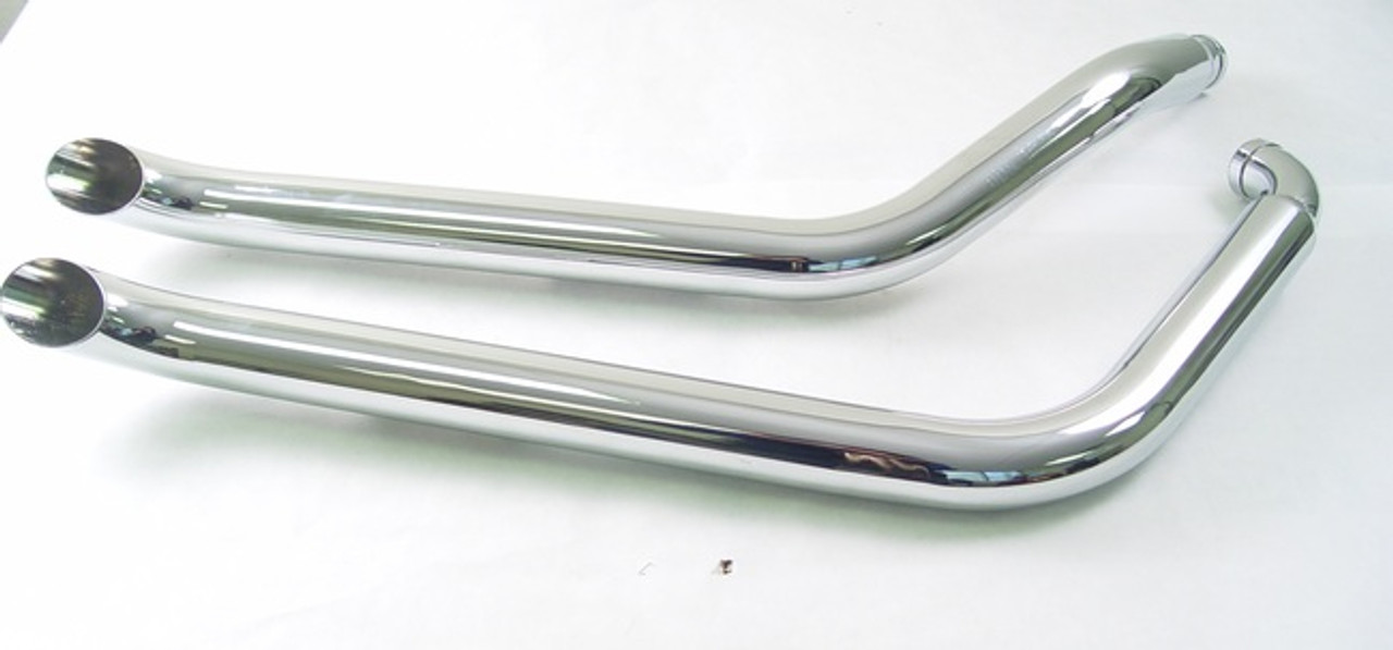 Chrome 1 3/4 " Drag Pipes for Harley FXST 19862003 Long With Chrome End Tip