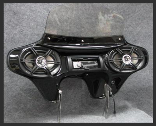 Black Paint 6x9 Batwing Fairing Kawasaki Vulcan 1600 Classic