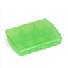 Herbalife Green rectangular plastic 7 tablet compartment container on a white background.