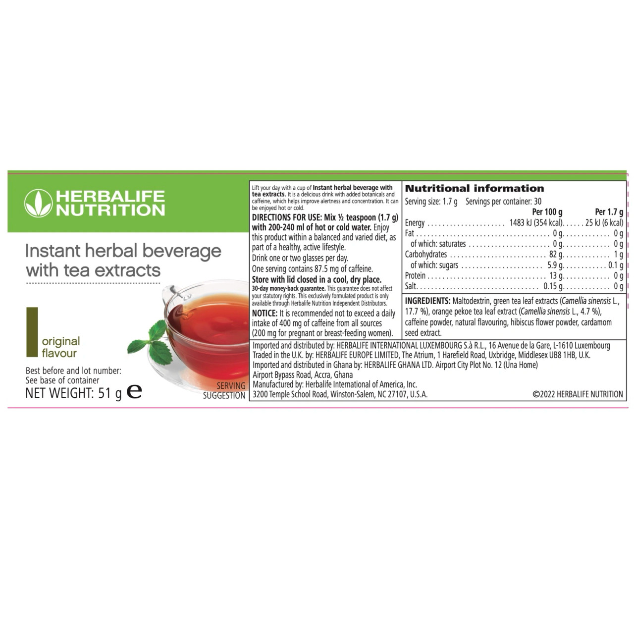 HERBAL Nutrition for LIFE™ | Herbalife Vegan, Gluten-free Instant