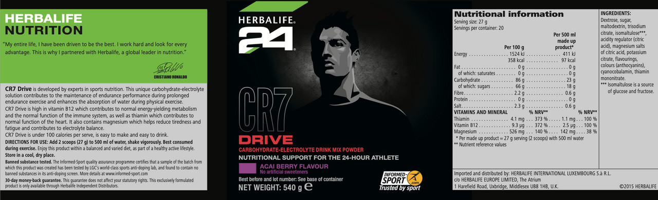 HERBAL Nutrition for LIFE™ | HERBALIFE24® | CR7 DRIVE Canister