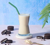 Herbalife Formula 1 Nutritional Shake Mix Cookie Crunch (7 x 26g Sachets).  Glass.