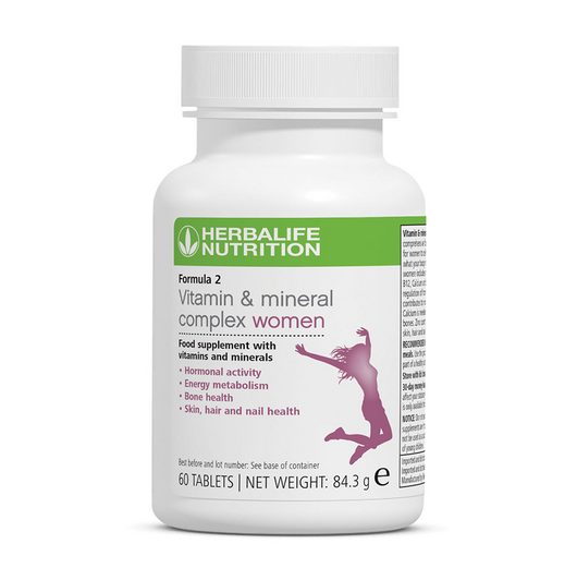Herbalife Formula 2 Vitamin & Mineral Complex for Women (60 Tablets). Container.