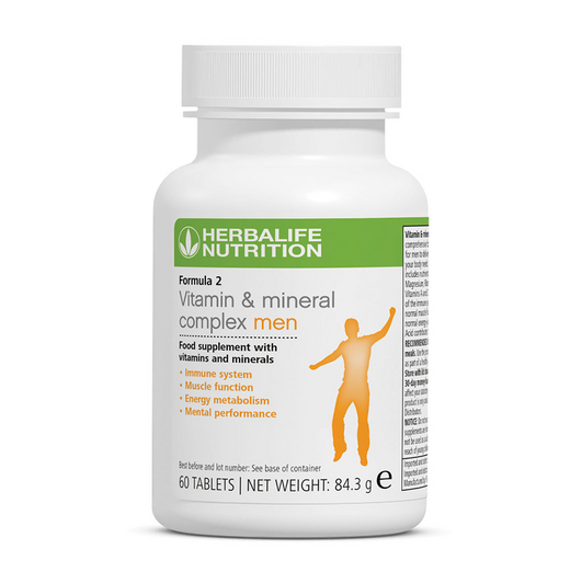 Herbalife Formula 2 Vitamin & Mineral Complex for Men (60 Tablets). Container. Herbalife Formula 2 Vitamin & Mineral Complex for Men (60 Tablets). Container.