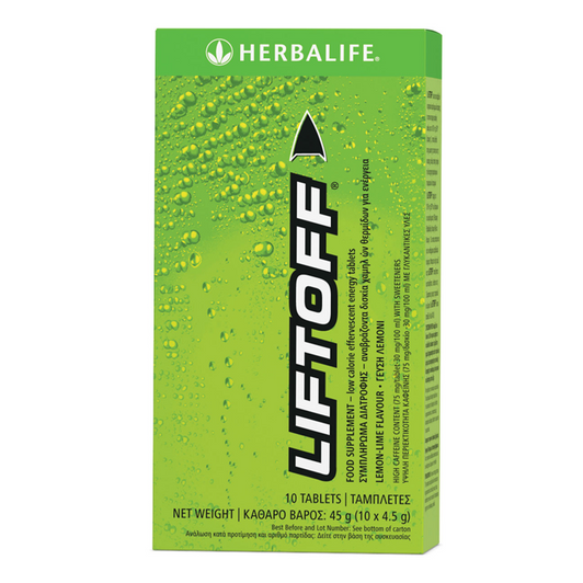 Herbalife - Lift Off Effervescent Energy Drink - Lemon-Lime (10 Tablets) - Box