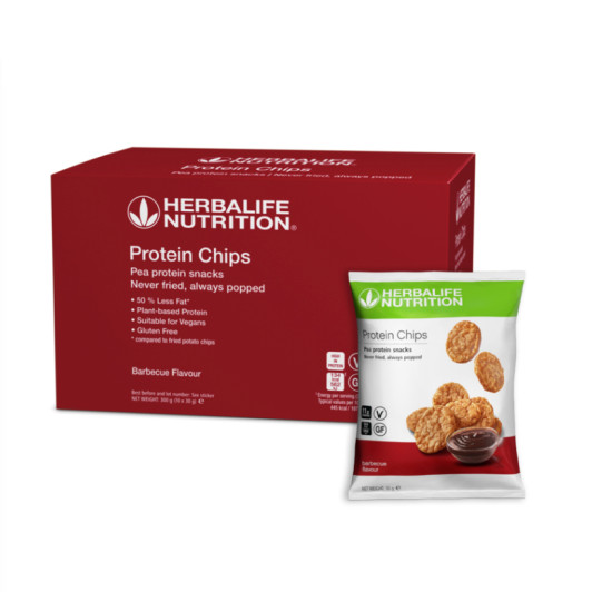 Herbalife Barbecue Flavour Nutrition Protein Chips packaging.