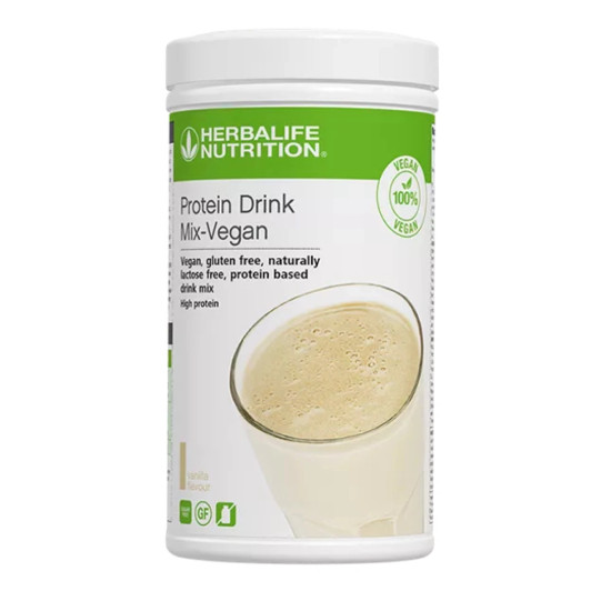 Herbalife Vegan Protein Drink Mix (Vanilla) 560g Container.