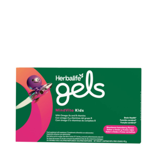 Herbalife MindVita Kids Gels (30 Gluten Free Gels) Box.