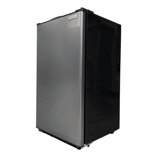 Refrigerator; Everchill; Single Compartment Refrigerator; 3.3 Cubic Foot; 12 Volt; Stainless Steel; Right Hand Swing