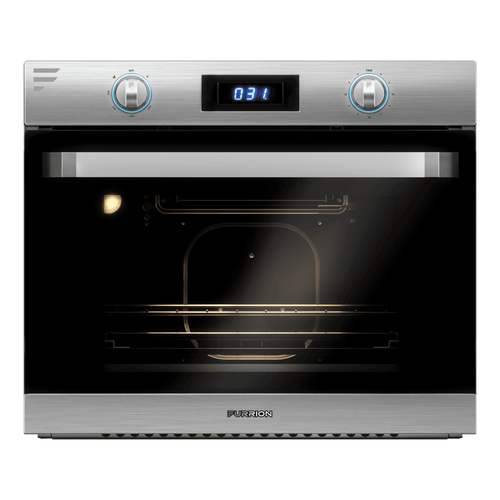 Stove; Built In Oven Only; Stainless Steel With Triple Layer Black Glass Door; 24.72 Inch Width; LED Display With Touch Control; 9000 BTU; Automatic Safety Shutdown; Rear Venting Cavity To Countertop Height