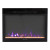 Fireplace Insert; Greystone ®; Electric Fireplace With Crystals; 26.38 Inch Glass Viewing Area; Plug-In Mount; 120 Volt; 28-3/8 Inch Width x 21-3/8 Inch Height x 5-1/2 Inch Depth Overall Dimensions; 26-1/4 Inch Width x 20-1/2 Inch Height x 5-3/8 Inch Depth Cutout Dimensions; Black; With Remote Control/ Trim Kit