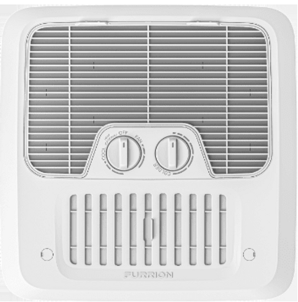 Air Conditioner Ceiling Assembly; Furrion Chill ™; For Use With Furrion Rooftop Air Conditioners; Fits 14 Inch x 14 Inch Vent Opening; White; With Manual Controls