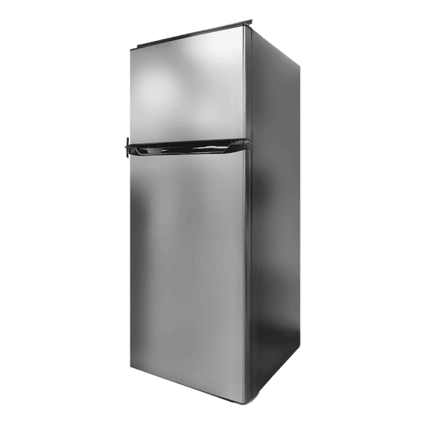 Refrigerator; Everchill; Dual Compartment Refrigerator; Permanent Bolt-In; 10.7 Cubic Foot; 59.550 Inch Height x 23-5/8 Inch Width x 25.72 Inch Depth; 12 Volt; Stainless Steel; Right Hand Swing