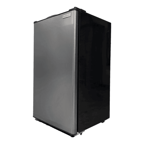 Refrigerator; Everchill; Single Compartment Refrigerator; 3.3 Cubic Foot; 12 Volt; Stainless Steel; Right Hand Swing
