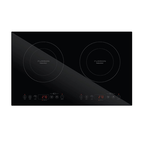 Stove; Induction Cooktop; Black Glass Top; 20-1/2 Inch Width x 2-3/16 Inch Height x 14-3/16 Inch Depth Overall Dimensions; 19-3/16 Inch Width x 2 Inch Height x 12-15/16 Inch Depth Insert Dimensions; Electronic Ignition; 1800 Watt; 2 Burner (Left 1800 Watt/ Right 1300 Watt); With Built-In Touch Control/ Automatic Pan Detection/ Hot Surface Indication/ Climatesmart ™/ Vibrationsmart ™; With 4 Rubber Feet/ 4 Screws/ 4 Screw Covers