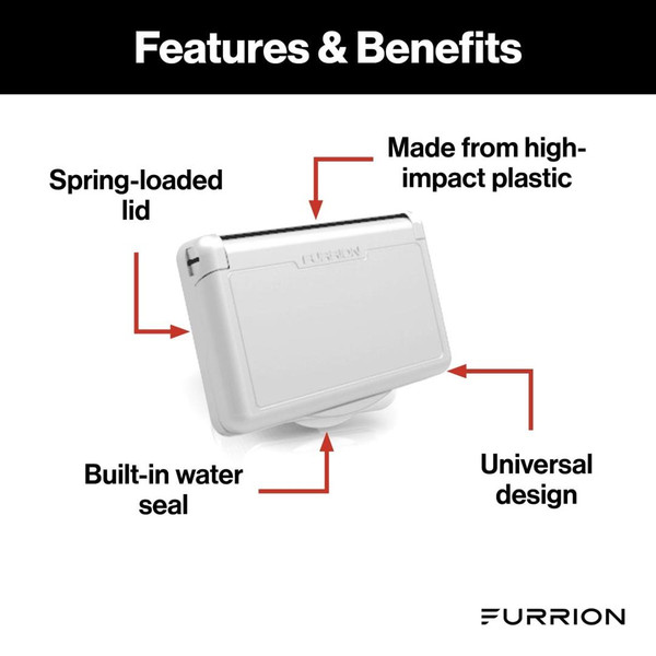 Furrion Receptacle Cover (F15RCS-PS-AM) White