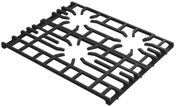 Stove Grate; Replacement For Furrion 21 Inch Stove Models FSRE21SA-BL/ FSRE21SA-SS; Upgrade For Furrion 17 Inch Stove Models FSRE17SA-BL/ FSRE17SA-SS And Furrion Cooktop Models FGH3Z25-BL/ FGH3Z25-SS; Square; Covers All 3 Burners; Die-Cast; Black