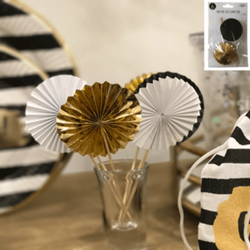 Mini Fan Decorations - Cake Topper