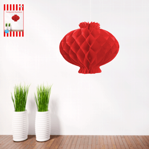25cm Honeycomb Decoration - Red