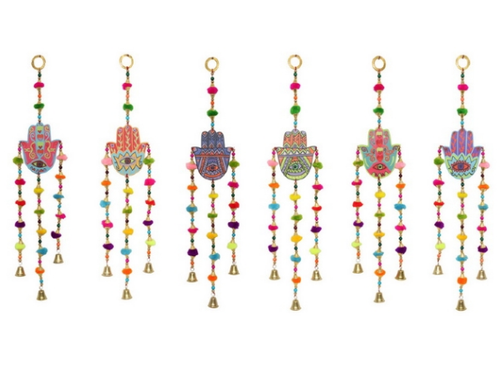 Hanging Hamsa with Pompoms