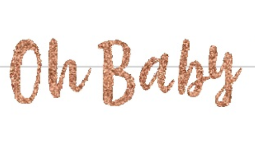 Oh Baby Glitter Bunting