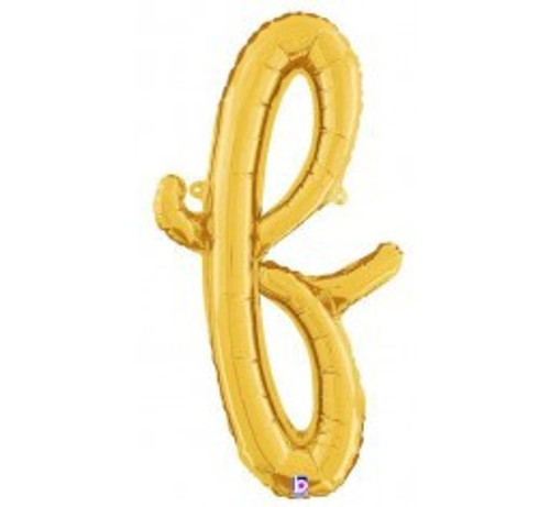24" Script Letter Foil Balloon - f