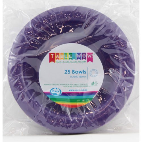 Plastic Bowls - Purple